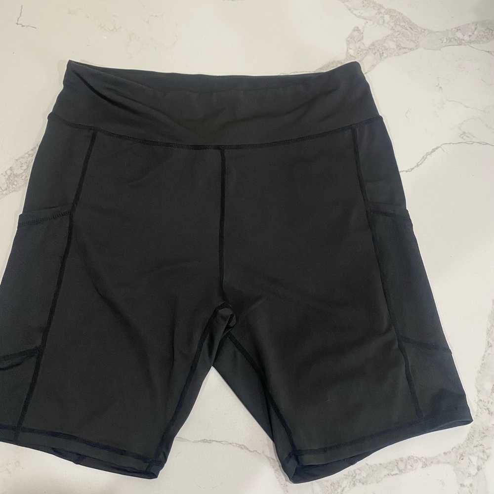 Black Women's Athletic Shorts/ biker shorts. 3XL.